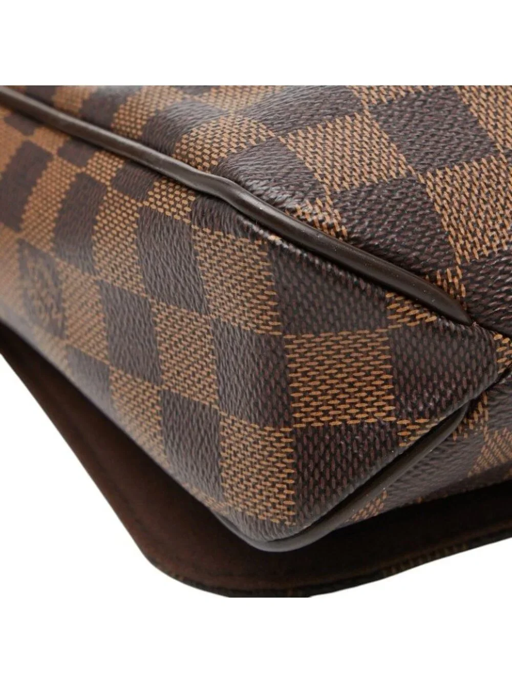 Louis Vuitton Damier District PM Crossbody Shoulder Bag Brown Leather